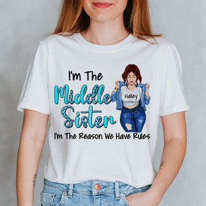 Personalized Sister Rules Shirt, I Make The Rules - The Rules Don't Apply To Me, Funny Sister Gift - Shirts - GoDuckee