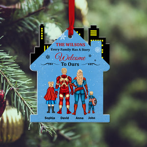 Every Family Has A Story Welcome To Ours, Personalized Acrylic Shape Ornament Gift For Family - Ornament - GoDuckee