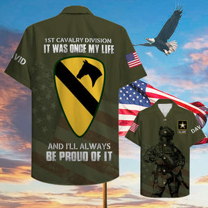 Custom Military Unit - Personalized Army Veteran Hawaiian Shirt - It Was Once My Lif - Hawaiian Shirts - GoDuckee