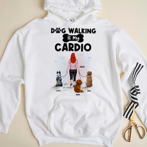 Dog Walking Is My Cardio, Personalized Shirt, Gift For Dog Lover - Shirts - GoDuckee