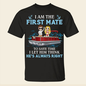 Pontoon Couple Captain-First Mate - Personalized Shirt - Shirts - GoDuckee