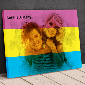 Custom LGBT Couple Photo Canvas Print, Gift For Couple - Poster & Canvas - GoDuckee
