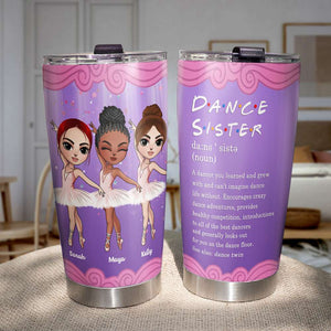 Personalized Ballet Friends Tumbler - Ballet Dance Sister Definition - Girl Dolls - Tumbler Cup - GoDuckee