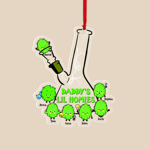Daddy's Lil Homies Personalized Family Ornament, Gift For Family - Ornament - GoDuckee