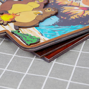 Camping Partner For Life Husband And Wife Personalized Camping Couple Layered Wood Sign Stand - Wood Sign - GoDuckee