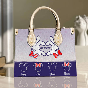 Grandma Personalized Leather Bag 03QHHN060223 - Leather Bag - GoDuckee
