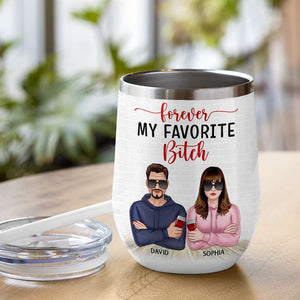 Congrats On Being My Wife, Couple Married Wine Tumbler - Wine Tumbler - GoDuckee