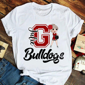 Go Bulldogs, Personalized Cheerleader School Mascot Shirt - Shirts - GoDuckee