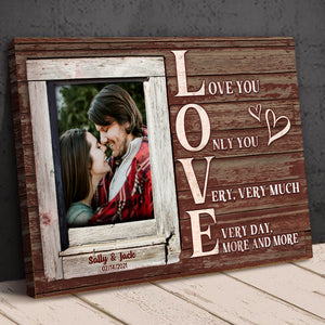 Custom Couple Photo Poster - Love You Only You Very Very Much - Wood Frame Art - Poster & Canvas - GoDuckee