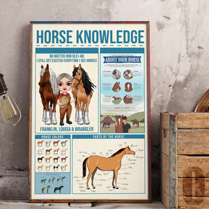 Horse Knowledge Personalized Horse Canvas Printed, Gift For Horse Lovers - Poster & Canvas - GoDuckee