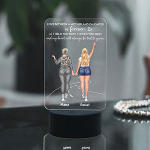 Love Between A Mother And Daughter Is Forever - Personalized Led Night Light - Led Night Light - GoDuckee