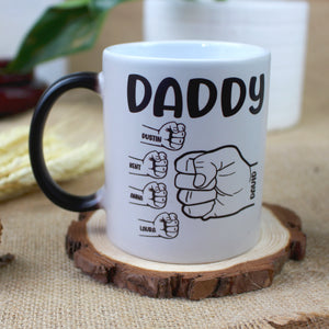 Dad A Son's First Hero A Daughter's First Love, Personalized Magic Mug, Father's Day Gifts - Magic Mug - GoDuckee