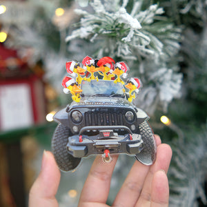 Valentine's Day Gift For Couple's Journey Duck Lovers - Personalized Christmas Ornament - Upload Your Vehicle Image - Ornament - GoDuckee