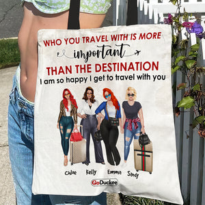 Personalized All Over Tote Bag - I Am So Happy I Get To Travel With You - Tote Bag - GoDuckee