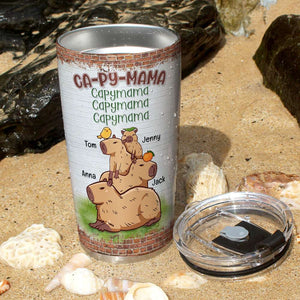 It Is Always Better When We Are With Our Capymama, Personalized Tumbler, Relaxing With Mom Tumbler, Mother's Day, Birthday Gift For Mom Capybara - Tumbler Cup - GoDuckee