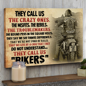 Personalized Biker Poster - They Call Us "Bikers" - Poster & Canvas - GoDuckee