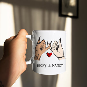 I Would Shank A Bitch For You Right In The Kidney, Personalized Witch Bestie White Mug, Halloween Gift for Friends - Coffee Mug - GoDuckee