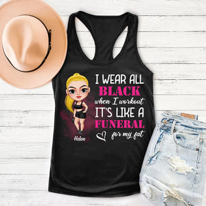 Gym I Wear All Black When I Workout - Personalized Tank Top - Shirts - GoDuckee