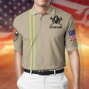 Firefighter I Ain't Perfect But I Can Still Drive A Fire Truck For An Old Man - Personalized Polo Shirt - AOP Products - GoDuckee