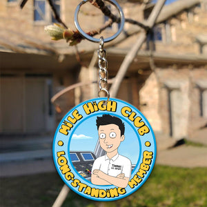 Mile High Club - Personalized Flat Car Ornament And Keychain - Gift For Pilot - Ornament - GoDuckee