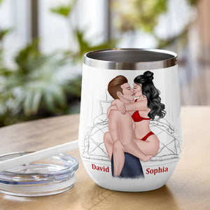 She Wants You Back, Personalized Tumbler, Gift For Naughty Couple - Wine Tumbler - GoDuckee