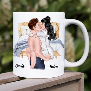 You Bring Out The Slut In Me, Personalized Coffee Mug, Naughty Couples Mug - Funny Gift For Couple - Coffee Mug - GoDuckee