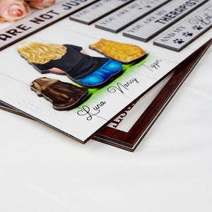 You Are Not Just Cats - Personalized Wood Sign Stand - Wood Sign - GoDuckee