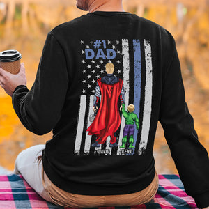Super Dad, Number One Dad, Personalized Shirt, Father's Day Gift For American Dad - Shirts - GoDuckee