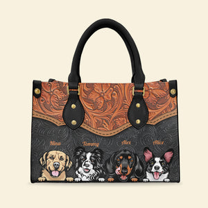 Personalized Dog Leather Bag, Gift For Dog Lovers - Leather Bag - GoDuckee