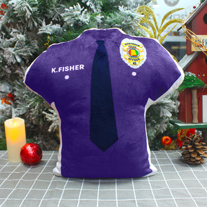 Police Uniform With Custom State Seal - Personalized Police Pillow - Pillow - GoDuckee