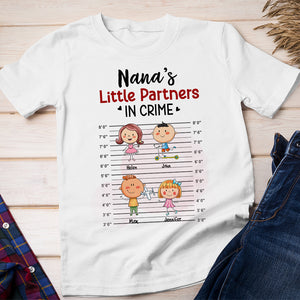 Little Partner In Crime, Gift For Grandma, Personalized Shirt, Grandkids Shirt, Mother's Day Gift - Shirts - GoDuckee