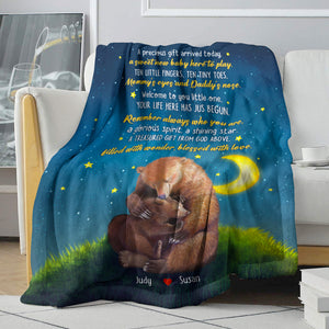 A Precious Gift Arrived Today, Family Mom And Children Blanket - Blanket - GoDuckee