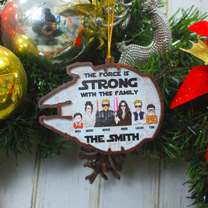 Personalized Galaxy Family Ornament, The Force Is Strong With This Family - Ornament - GoDuckee