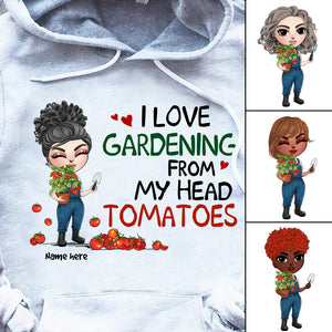 Garden I Love Gardening From My Head Tomatoes - Custom Shirts - Shirts - GoDuckee