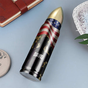 Veteran Bullet Tumbler - I Didn't Go To Harvard - American Flag Theme - Water Bottles - GoDuckee
