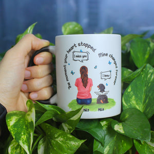 The Moment Your Heart Stop Mine Changed Forever Personalized Dog Heaven Magic Mug - Magic Mug - GoDuckee