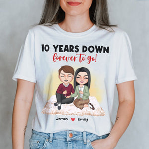 Forever Couple Anniversary Happy Valentine's Day T shirt Hoodie Sweatshirt - Shirts - GoDuckee