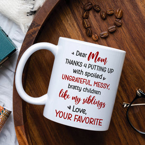 Dear Mom, Gift For Mom, Personalized Mug, Mom And Children Mug, Mother's Day Gift - Coffee Mug - GoDuckee