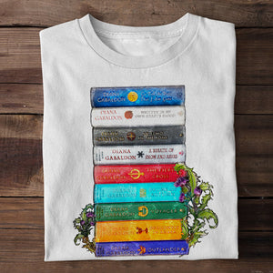 Outlander A Stack Of Books - Shirts For Book Lovers (10HUHU200422) - Shirts - GoDuckee