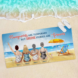 Drunk Stories Are Forever - Personalized Beach Towel - Gifts For Best Friends, Salty Sister, Besties - Beach Towel - GoDuckee