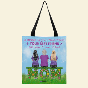 Personalized Mother's Day Tote Bag - A Mother Is Your First Friend MOM2104 - Tote Bag - GoDuckee