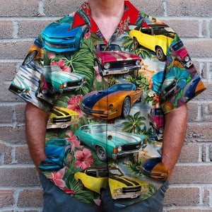 Custom Classic Car Ugly Hawaiian Shirt, Summer Gift, Gift For Car Lovers - Hawaiian Shirts - GoDuckee