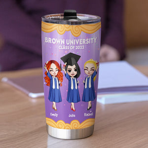 Personalized Graduation 20oz Tumbler Cup We Believed We Could So We Did chibi graduation - Tumbler Cup - GoDuckee
