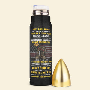 Enjoy Your Freedom I Paid For It Personalized Veteran Bullet Tumbler Gift For Him - Water Bottles - GoDuckee