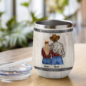 Our Love Is As Smooth As Tennessee Whiskey Personalized Country Couple Tumbler Gift For Couple - Wine Tumbler - GoDuckee