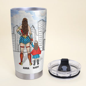 Dear Super Mom Thank For Teaching Me How To Be Strong Personalized Tumbler Gift For Mom - Tumbler Cup - GoDuckee