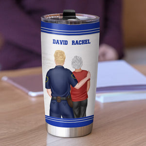 To My Mom I Love You Always & Forever, Personalized Police Tumbler Cup, Gift For Family Members - Tumbler Cup - GoDuckee