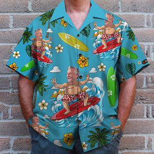 Custom Surfing Hawaiian Shirt and Men Beach Shorts - Beach Pattern - Hawaiian Shirts - GoDuckee