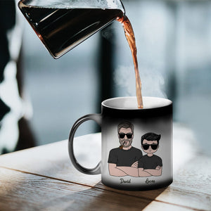 I Smile Because You're My Father, Personalized Father's Day Mug, Gift For Dad - Magic Mug - GoDuckee