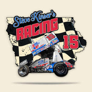 Custom made 4th of July racing metal sign with your favorite racecar photo - Metal Wall Art - GoDuckee